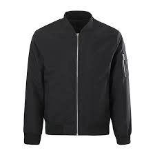 CHAQUETA BOMBER CASUAL NEGRA HOMBRE